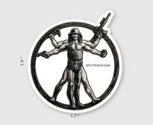 Sticker Vitruvian Man of Perfect Proportions