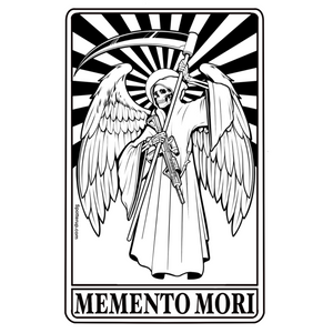 Sticker Memento Mori Winged 2"x3"
