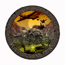 Sticker There is a place in this world for the timid man. 3" Round BROWN