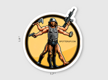 Sticker Vitruvian Man of Perfect Proportions